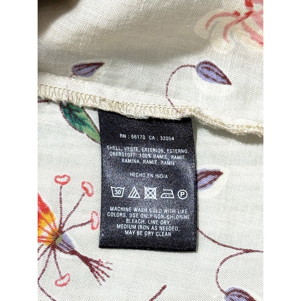 Anthropologie HD in Paris Floral Peasant Blouse Boho Cottagecore Sz 12 NWOT - Picture 7 of 8